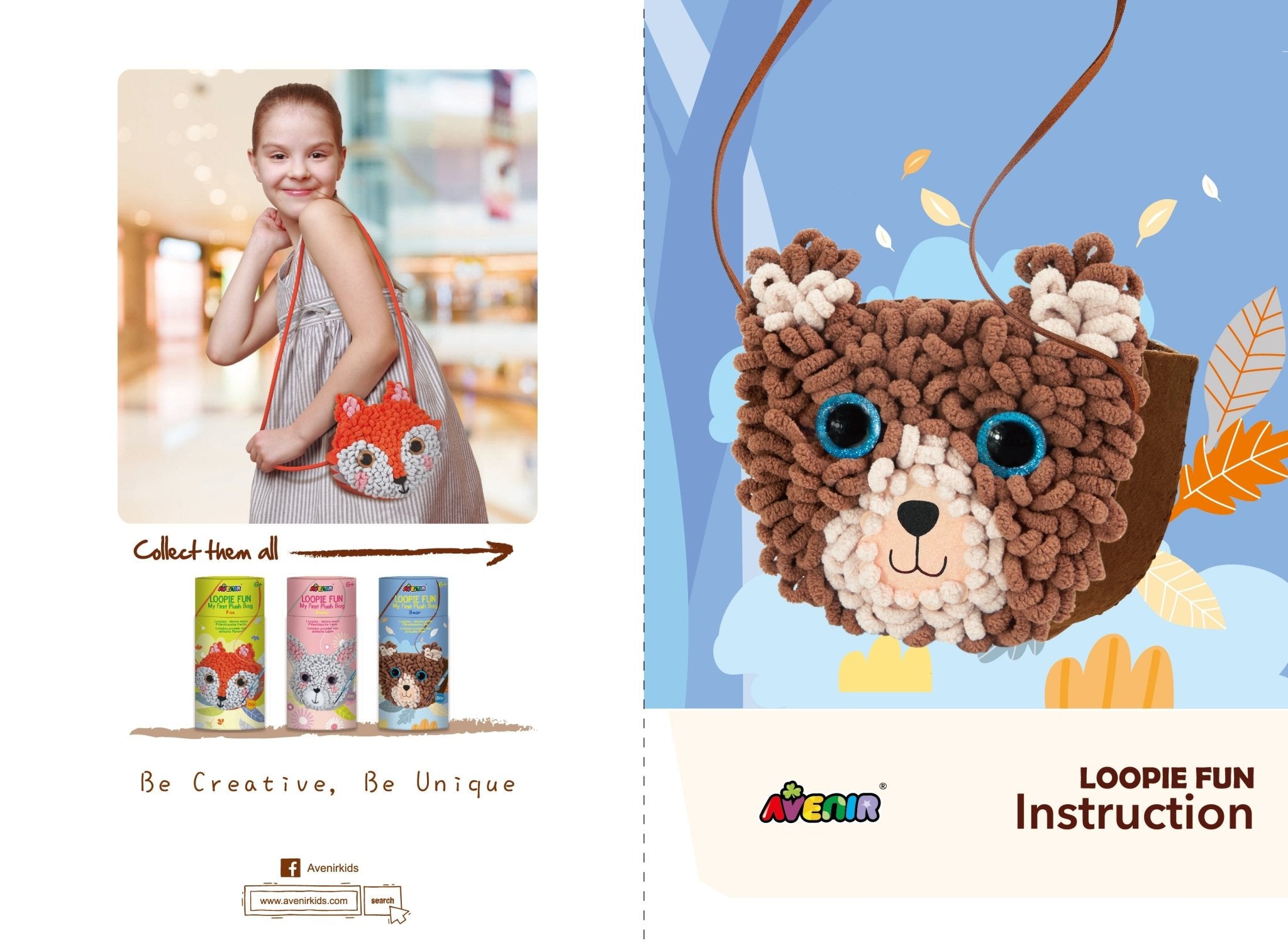 Avenir - Loopie Fun My First Plush Bag - Bear - Image 4