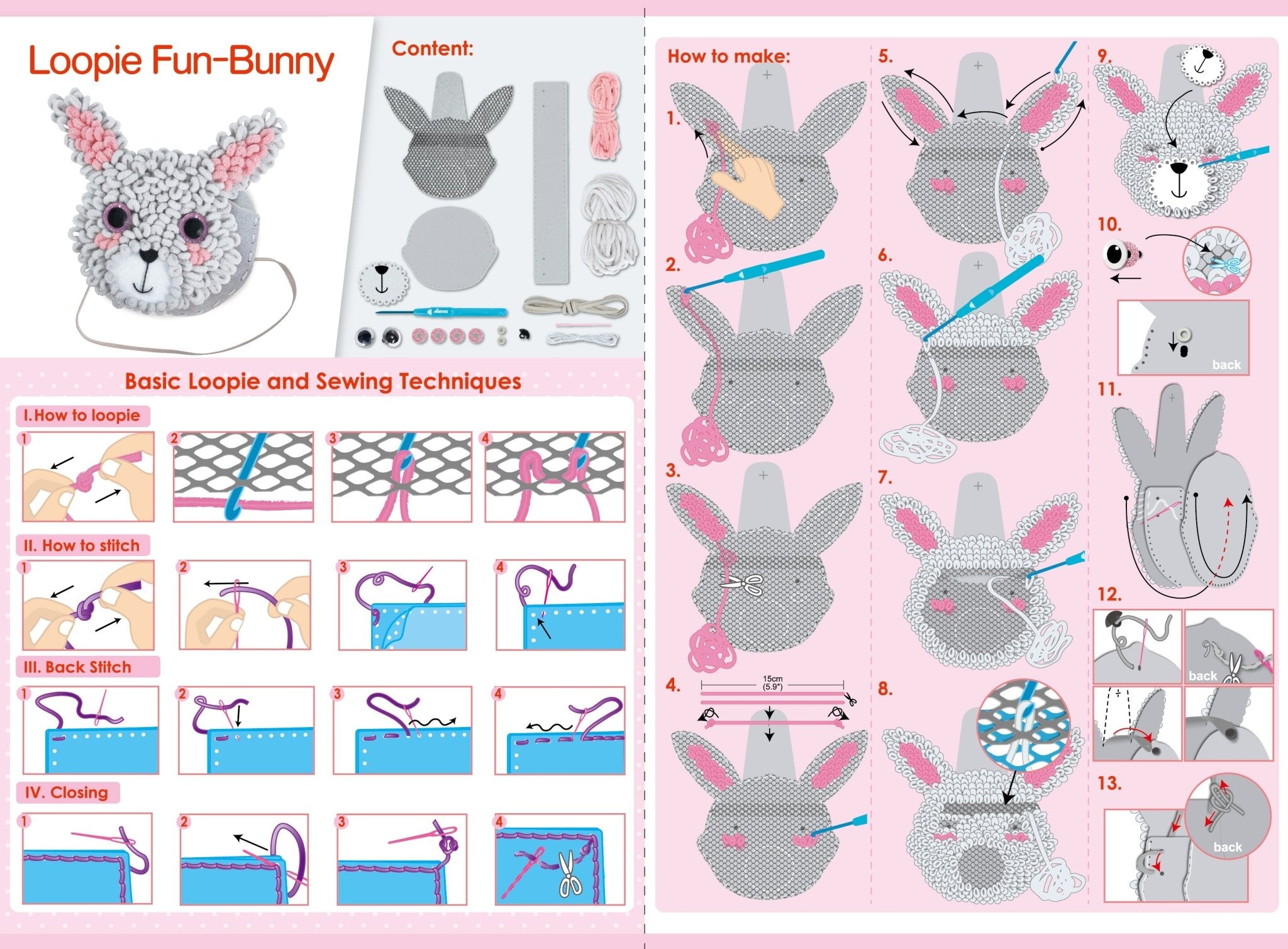 Avenir - Loopie Fun My First Plush Bag - Bunny - Image 4
