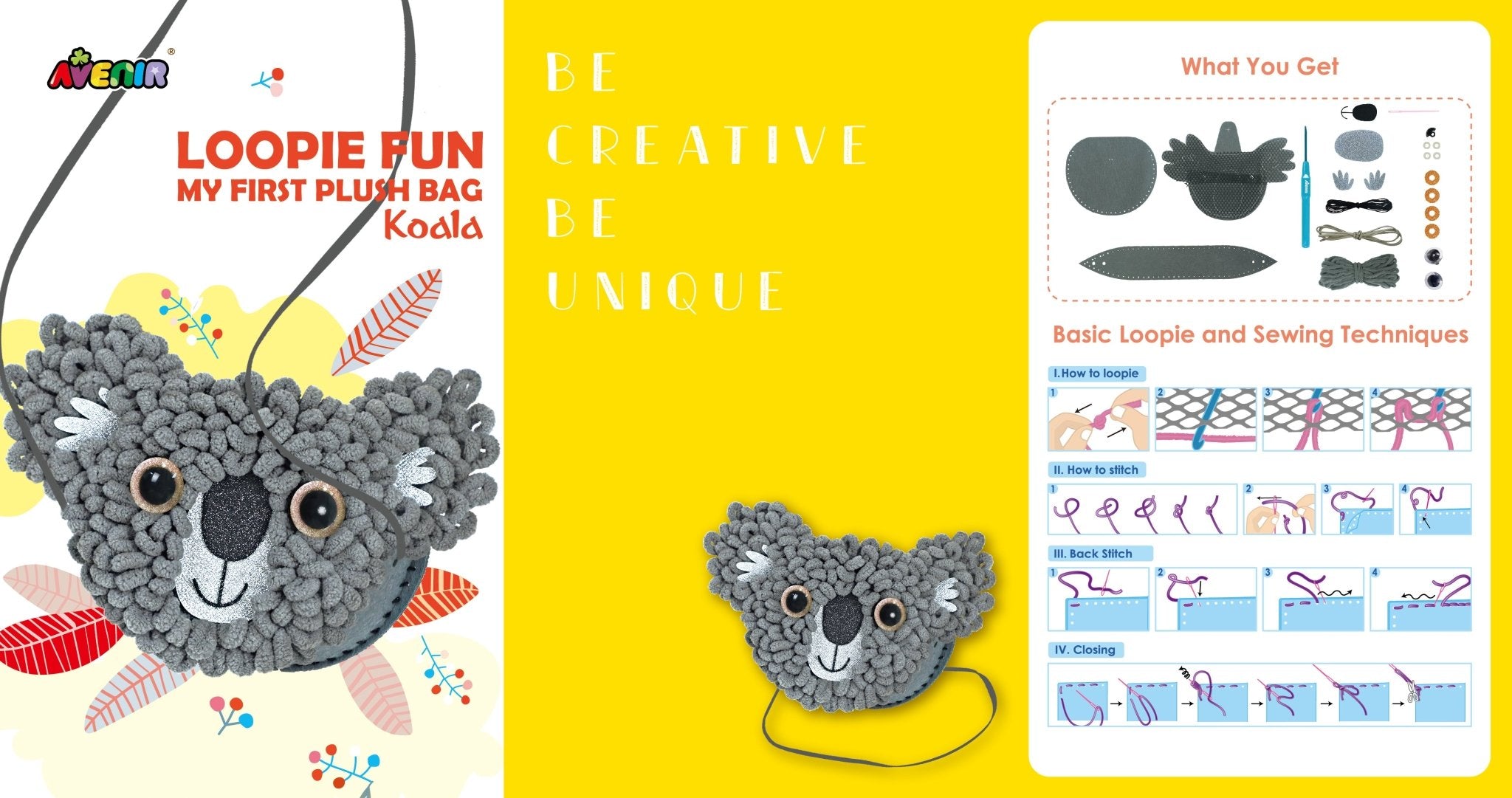 Avenir - Loopie Fun My First Plush Bag - Koala - Image 5