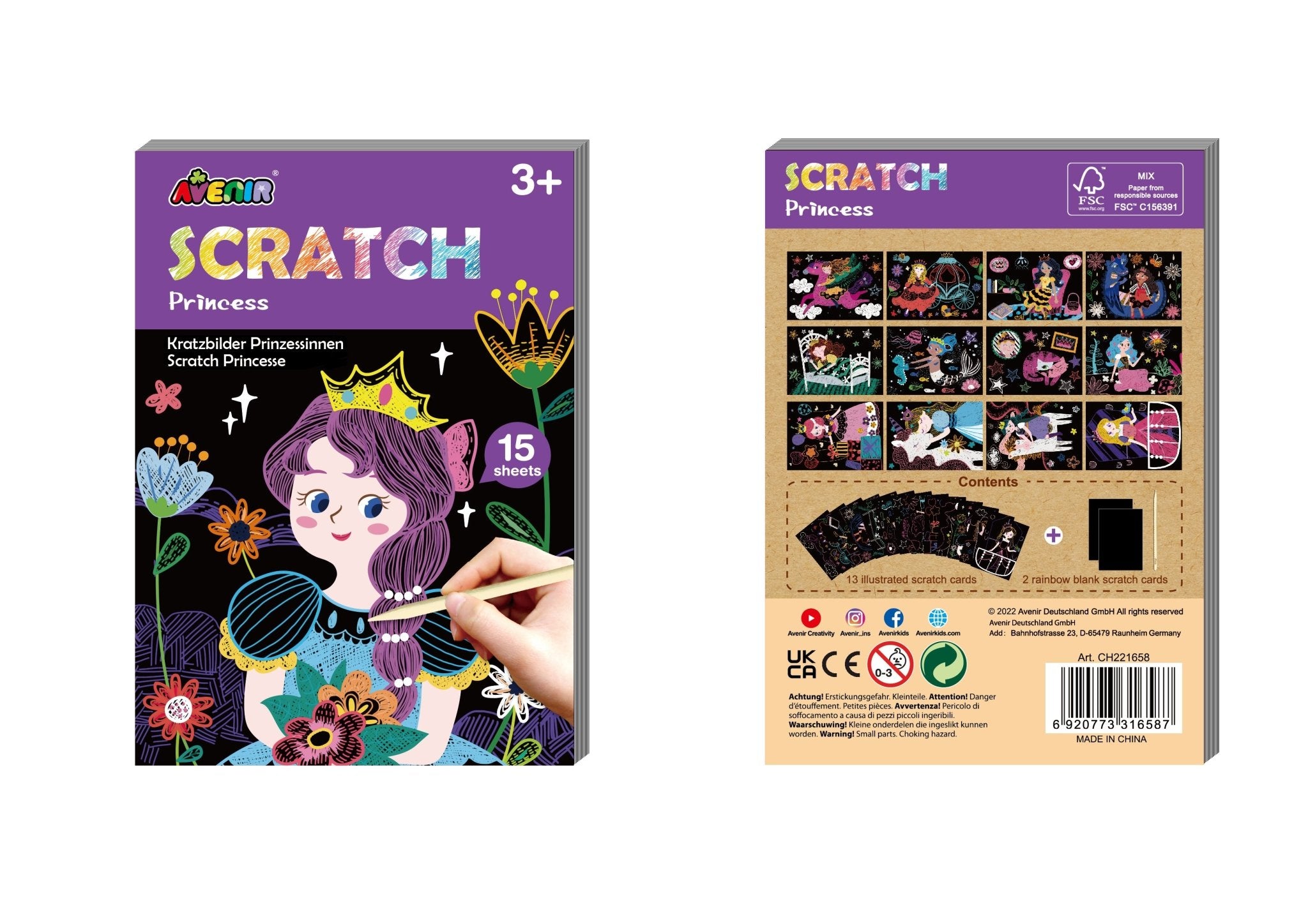 Avenir - Mini Scratch Book - Princess - Image 5