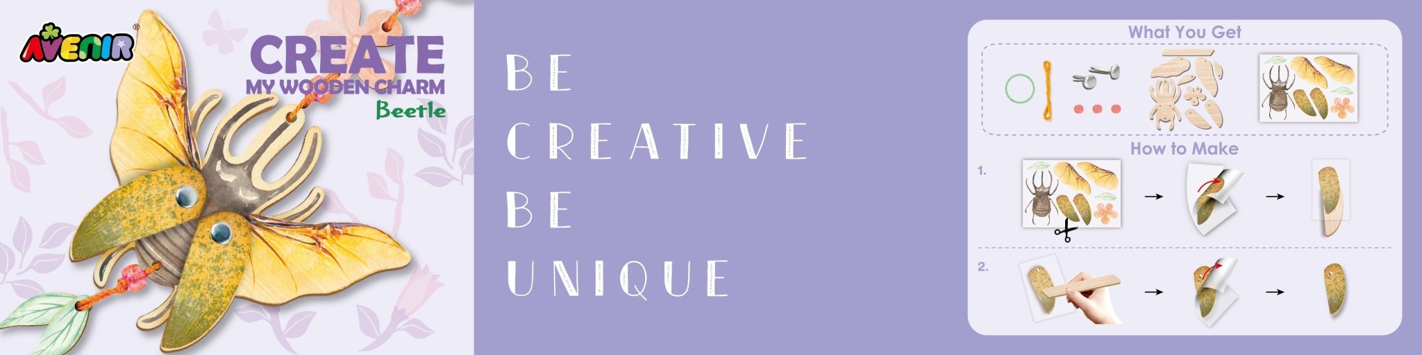 Avenir - Natural Creation Create My Wooden Charm Beetle - Image 8