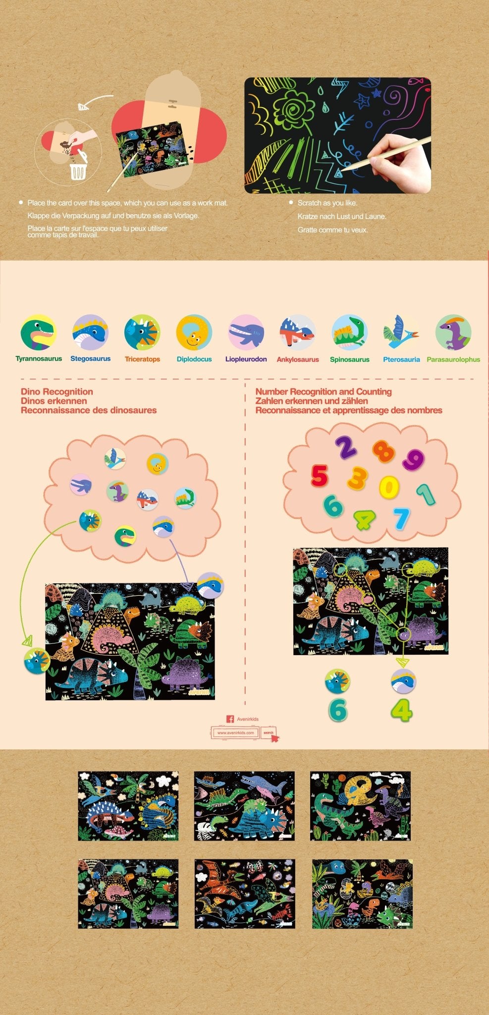 Avenir Scratch Learning Fun Lvl 2 - Dinosaurs - Image 12