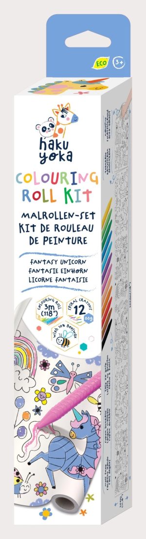 Hakuyoka Colouring Roll Kit (Big) - Unicorn
