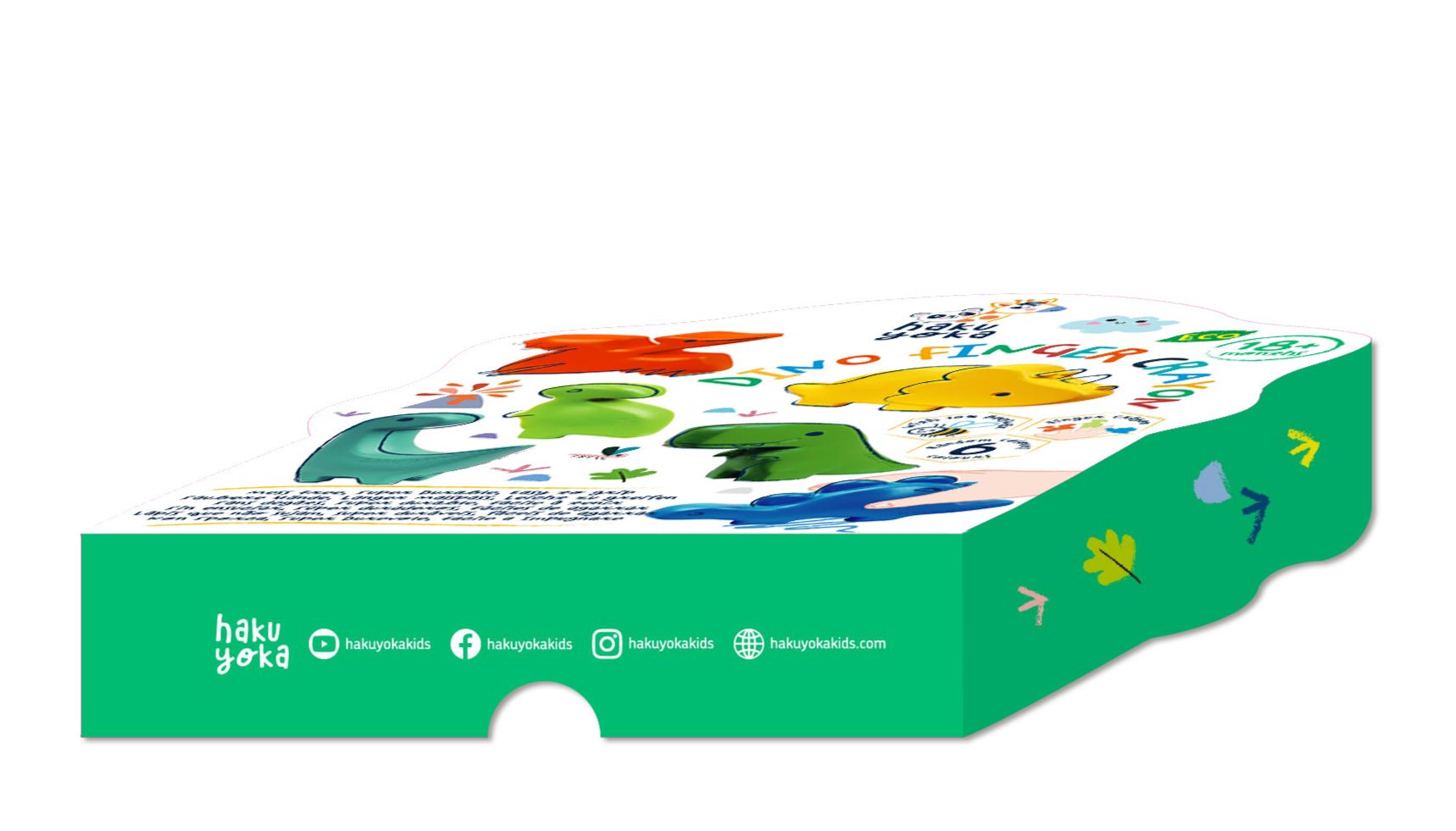 Hakuyoka Crazy Mold - 6 Dino Finger Crayon - Image 9