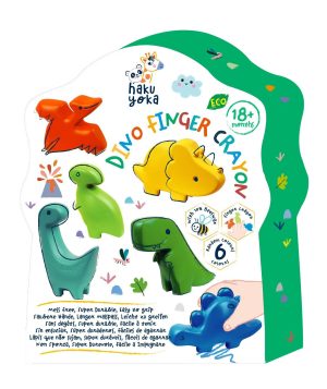 Hakuyoka Crazy Mold - 6 Dino Finger Crayon