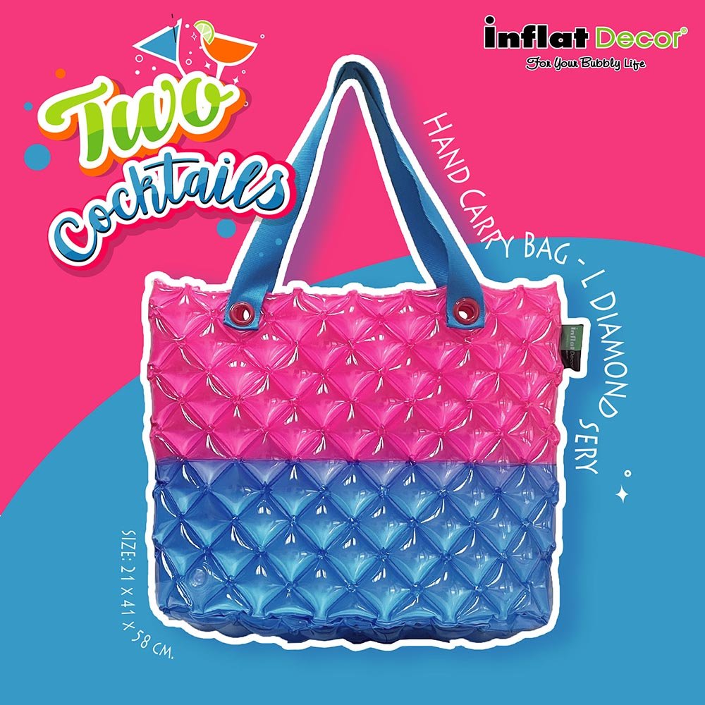 Inflatable Diamond Hand Carry Tote (Small) - Trendy Two Tone - Image 2