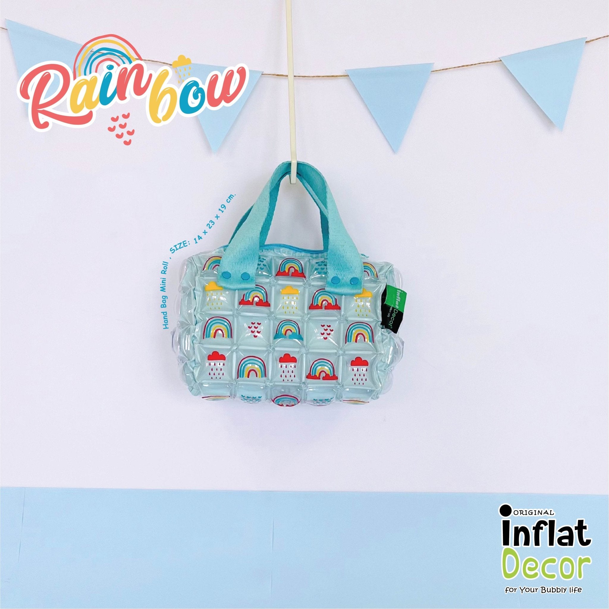 Inflatable Roll Style Hand Bag - Rainbow - Image 2