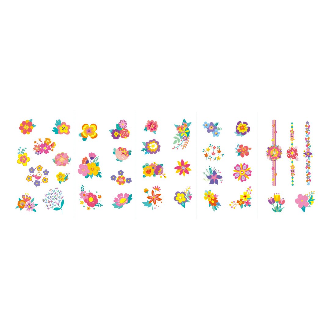 Nail Stickers and Tattoos Box Set - Flowers - Image 4