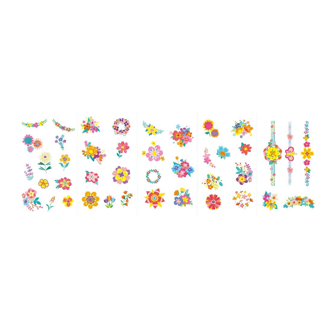 Nail Stickers and Tattoos Box Set - Flowers - Image 5