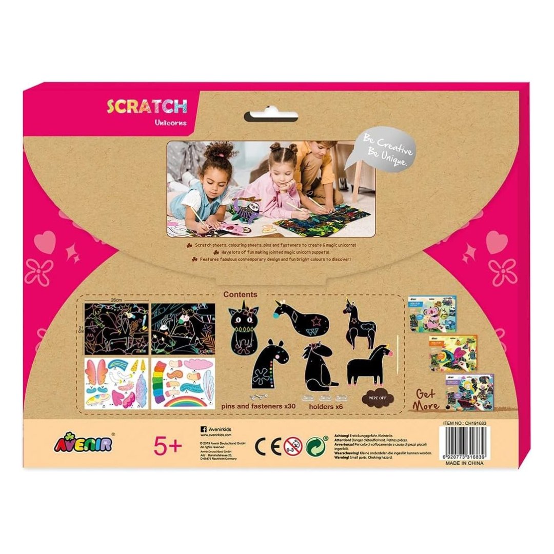 Scratch Art Joint Puppet - Unicorns - Image 2